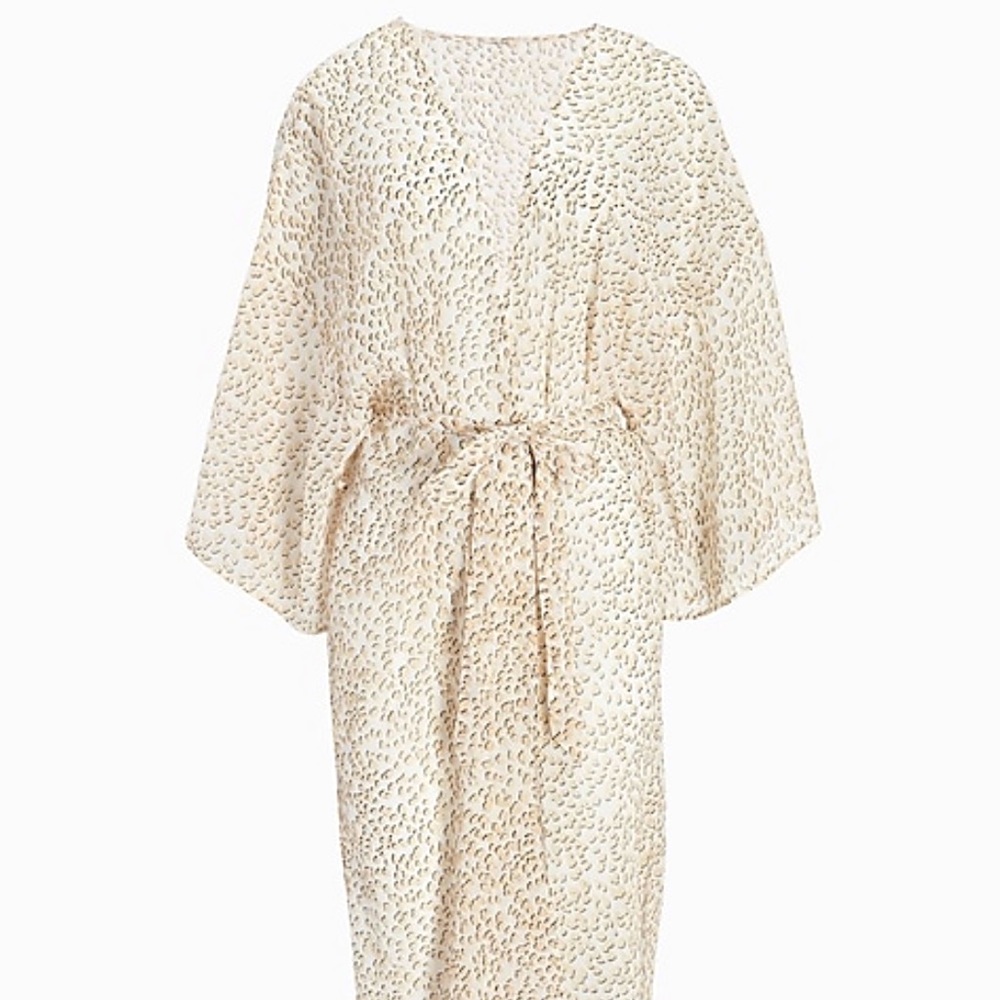 Beige Cheetah Kimono